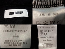 SHERMER シャーマー 長袖ポロシャツ shm-23fw-402 コットン100% ブラック S 店舗受取可_画像3