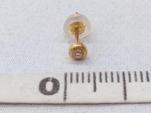 K18 イエローゴールド ピアス 0.46g ピアス アクセサリー_画像4