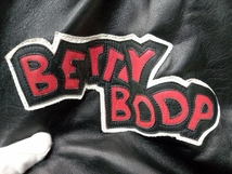 BETTY BOOP ベティーブープ ラムレザージャケット 羊革 サイズXS ブラック 黒 刺繍 メンズ_画像7