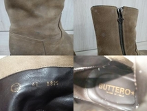【箱付き】 BUTTERO ブッテロ ブーツ サイドジップ スエード ベージュ SIZE:40 約25cm イタリア製_画像7