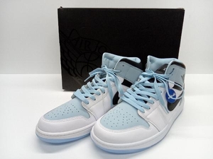 NIKE AIR JORDAN 1 MID SE WHITE/ICE BLUE/BLACK DV1308−104　ナイキ エア ジョーダン1 ミッド SE　スニーカー　27.5cm