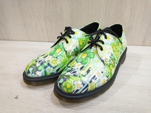 通年 Dr.Martens ドクターマーチン ドレスシューズ ブーツ AW006 SI11Q 花柄 3ホール UK8 28cm グリーン系色