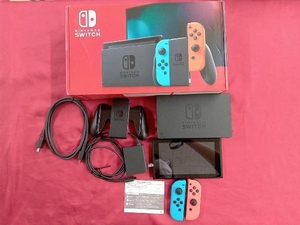 動作確認済 Nintendo Switch Joy-Con(L) ネオンブルー/(R) ネオンレッド(HADSKABAA)(バッテリー拡張モデル)