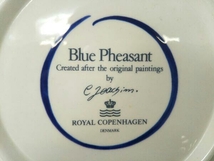 ROYAL COPENHAGEN ロイヤルコペンハーゲン Blue Pheasant ブルーフェザン 大皿 プレート 直径：約25cm 付属品は画像の物が全てです_画像5