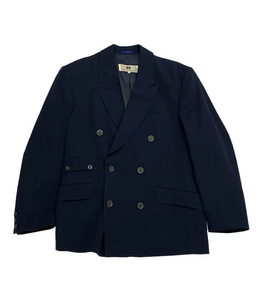 80s~90s первый период бирка DRIES VAN NOTEN WOOL DOUBLE JACKET шерсть двойной жакет tailored jacket размер 48 Dries Van Noten 