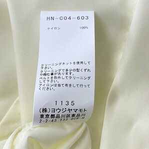 20SS Yohji Yamamoto POUR HOMME NYLON TRENCH COAT Yellow 3 HN-CO4-603 ナイロントレンチコート ヨウジヤマモトプールオム 店舗受取可の画像5