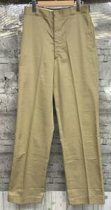 60s USMC CHINO TROUSERS GripperZipper チノパン サイズ W30 L33 ベージュ 店舗受取可