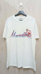 MONCLER/モンクレール/半袖Tシャツ/Logo Embroidered T-shirt/ホワイト系/Lサイズ