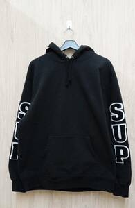Supreme/シュプリーム/パーカー/Team Chenille Hooded Sweatshirt/ブラック/Lサイズ