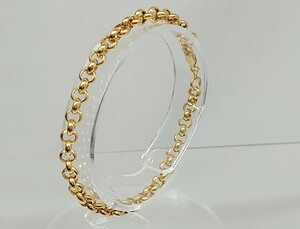 K18 approximately 17cm gross weight approximately 5.6g bracele anklet bangle yellow gold 750 18 gold accessory jewelry design chain 