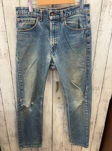 LEVI’S リーバイス デニム 505 90s USA製 股リペア補修 ダメージ ジーンズ メンズ W32×L30