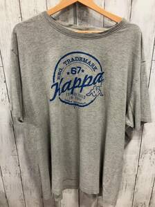 Kappa カッパ 半袖Tシャツ グレー 31435 正面ロゴ ブルー メンズ サイズ 3XL