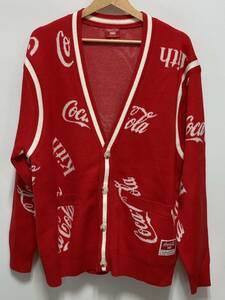 KITH ×coca cola キス × コカコーラ 総柄 カーディガン カーデ レッド M