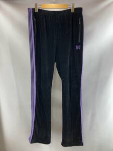 * NEEDLES needle zKP227 cotton bread long pants jersey Street L black × purple through year 