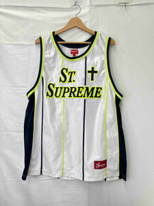 Supreme シュプリーム St. Supreme Basketball Jersey セントシュプリーム バスケットボールジャージー タンクトップ サイズL メンズ 白