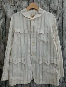 Scye Рубашка с длинным рукавом от белой полосы узор размера 38