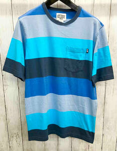 Stussy/00S/короткий рукав T -Fish/Dead Stock/Searm Seck/Border/Blue/M Size/Summer