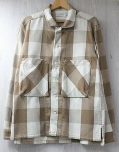 nonnative ノンネイティブ NN-S3003 TOURIST SHIRT COTTON コットン 長袖シャツ サイズ2 ベージュ × ホワイト チェック