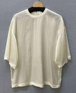 ENFOLD ミッションサテンTシャツ◆300GS130-0470 半袖Tシャツ・カットソー ドメスティック Mサイズ オフホワイト