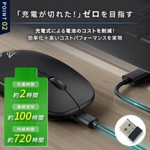 【訳あり】マウス Bluetooth 無線 静音 ワイヤレスマウス 充電式 薄型 usb ブルートゥース 小型 パソコン Mac Windows (wtms0001) 10_画像4