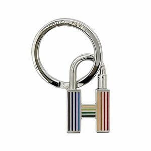  Hermes key ring katena quiz Rainbow silver multicolor H077309FP02 beautiful goods key holder 