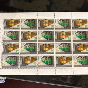 記念切手シート 地下鉄50年記念 50円ｘ20枚の画像1