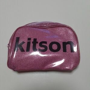 ★未使用新品　KITSON　キットソン ポーチ　化粧ポーチ　ピンクラメ系