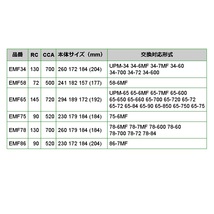EMF86 米国車用 EMPEROR バッテリー 保証付 互換 86-7MF 86-520 送料無料_画像4