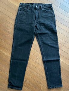 Levi's 512 Slim Taper Fit Black Denim Jeans USA製 W36 L32