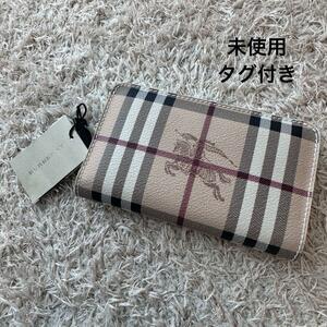 【未使用】BURBERRY 折財布 ノバチェック ベージュ ホワイト