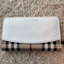 【未使用】BURBERRY 折財布 ノバチェック ベージュ ホワイト_画像3