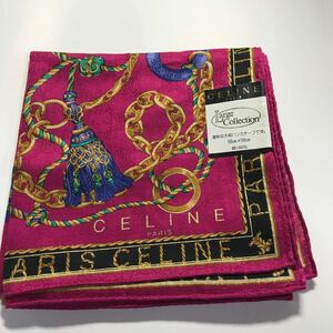 未使用　セリーヌ　CELINE　大判ハンカチ　58*58ｃｍ　ピンク