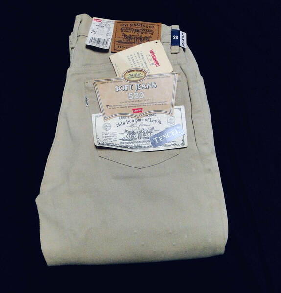 90's デッドストック・リーバイス 日本製 Levi's 520-51 5ポケット ソフトジーンズ テンセル 送料込