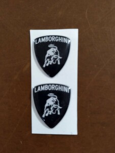 新品　Lamborghini　3Dステッカー2枚　　　　　　　サイズ20X32mm