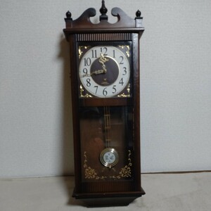 振り子時計 アンティーク 柱時計 掛け時計 CITIZEN 昭和レトロ 木製　レトロ