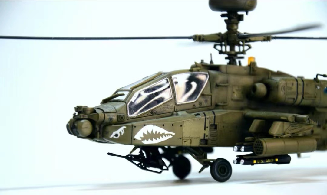 Американская AH-64D Aperture Academy 1/72 собрана и покрашена готовое изделие., Пластиковые модели, самолет, Готовый продукт