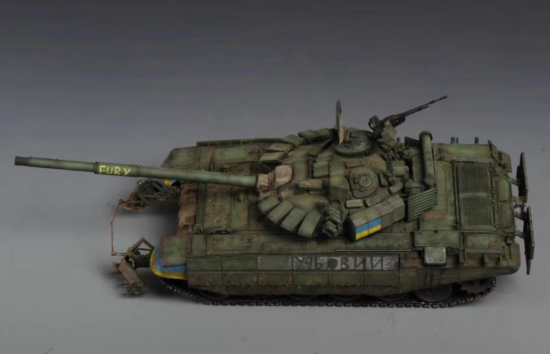 1/35 우크라이나군 T72B3M 주력전차 조립 및 도색 완제품, 플라스틱 모델, 탱크, 군용 차량, 완제품