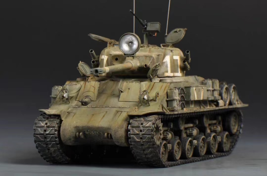 1/35 美国坦克 M50 谢尔曼 组装涂装完成品, 塑料模型, 坦克, 军用车辆, 完成的产品