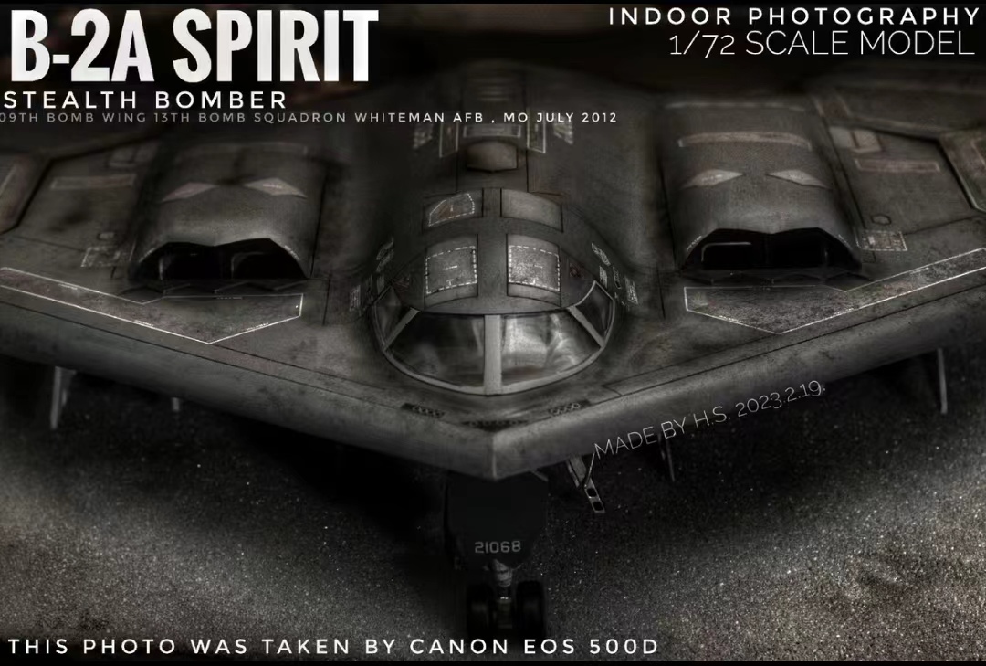 1/72 美国空军 B-2A 空中轰炸机 组装涂装完成品, 塑料模型, 飞机, 完成的产品