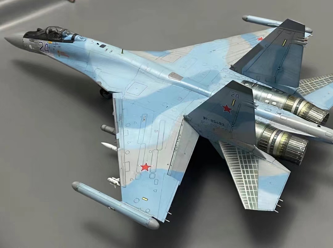 1/48 Russian Air Force Su-35 assembled and painted finished product, Plastic Models, aircraft, Finished Product
