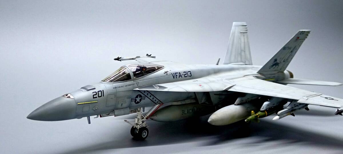 1/48 US Navy F-18F Super Hornet, lackiertes Fertigprodukt, Plastikmodelle, Flugzeug, Fertiges Produkt