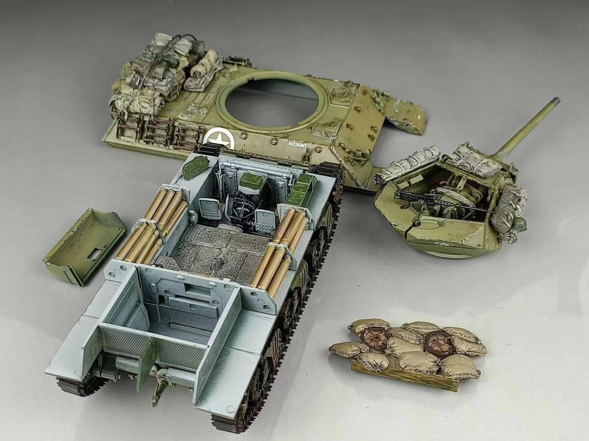 1/35 미국 M10 탱크, 조립하고 칠한, 완제품, 플라스틱 모델, 탱크, 군용 차량, 완제품