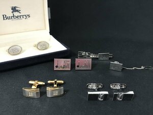 ☆おまとめ☆カフス・タイピン 4種セット Burberrys バーバリー・dunhill ダンヒル・ジバンシイ・イヴサンローラン 小物 アクセサリー