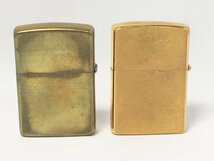 ZIPPO ジッポー 2点おまとめ SOLID BRASS ソリッドブラス 1932-1985 KINGDOM OF HAWAII-COAT OF ARMS 1992-1990 オイルライター ジャンク_画像2