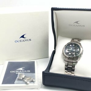 稼働品 CASIO OCEANUS カシオ オシアナス マンタ OCW-S1000 ブラック 電波ソーラー メンズ 腕時計 箱・取説・コマ・保証書付の画像1