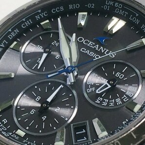 稼働品 CASIO OCEANUS カシオ オシアナス マンタ OCW-S1000 ブラック 電波ソーラー メンズ 腕時計 箱・取説・コマ・保証書付の画像4