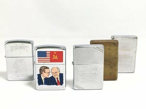 ZIPPO ジッポー 5点 1990 ブッシュ ゴルバチョフ WILD WEST 1992 マイケルA シューラー ダイアゴナルライン アメリカンクラシック ジャンク