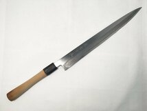 堺孝行 シェフ和包丁 正夫 銀三鋼 刃物 刃渡り33cm 全長48cm 約247g ナイフ 包丁 青木刃物製作所 箱付_画像3