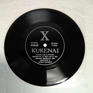 X JAPAN  エックス  KURENAI  紅  ソノシート ロッキンf付録 / YOSHIKI HIDE TOSHI TAIJI PATAの画像4
