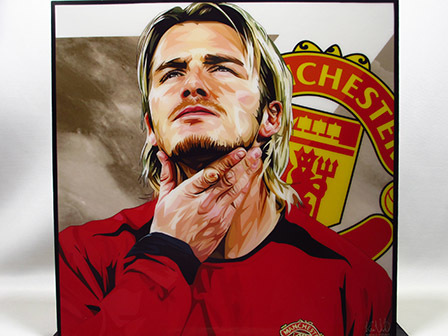 [Nouveau n°239] Panel Pop Art David Beckham, ouvrages d'art, peinture, portrait